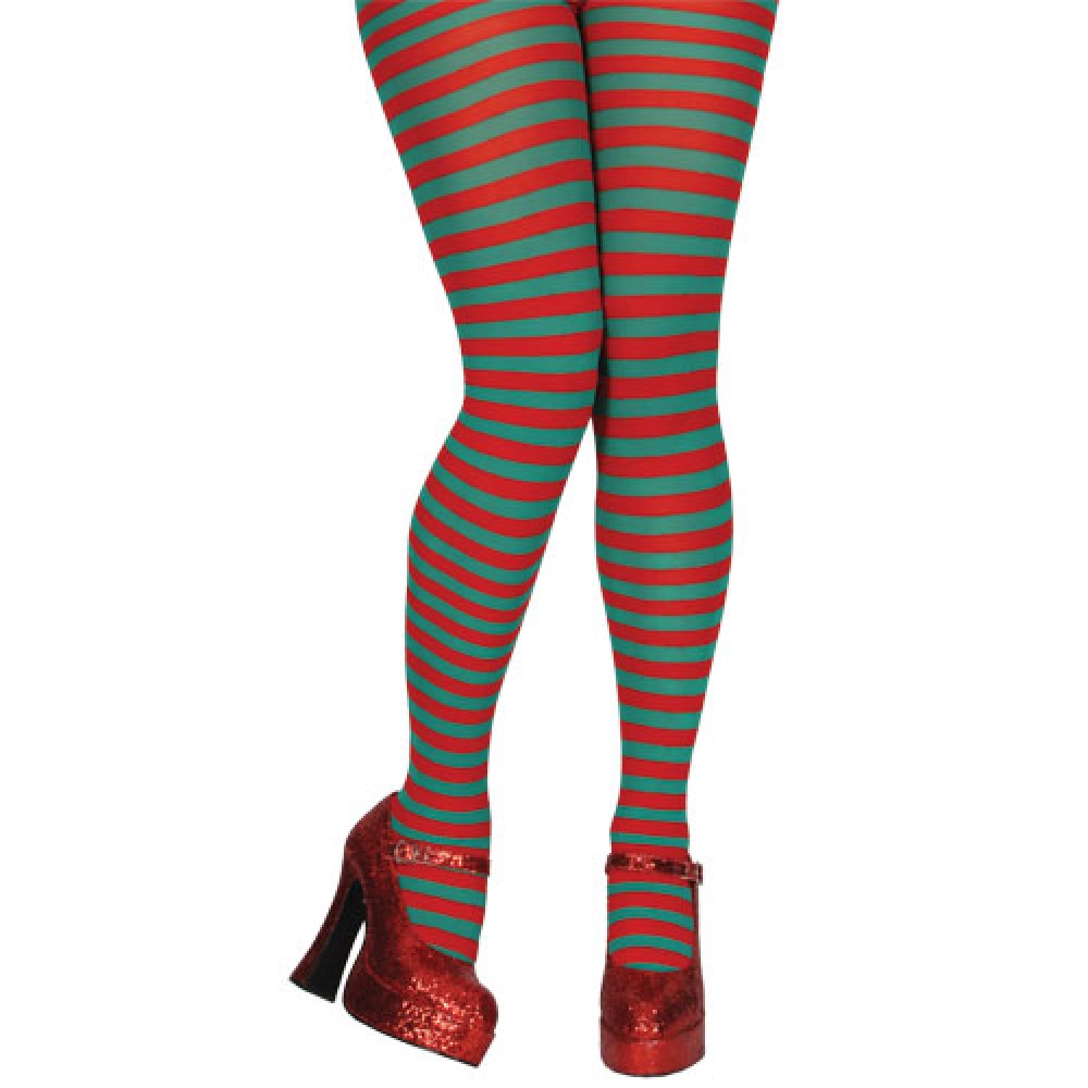 Red & Green Striped Tights | Yvonne's Fancy Dress